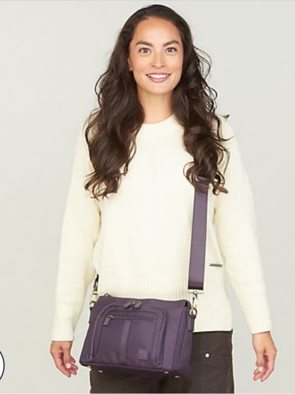 Ihkwip Midnight Navy Crossbody Bag  with Front Zip Pockets NWOT